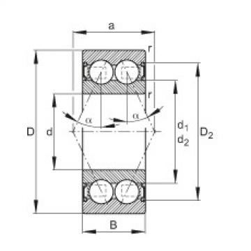 FAG الزاوي الاتصال الكرات - 3804-B-2RS-TVH