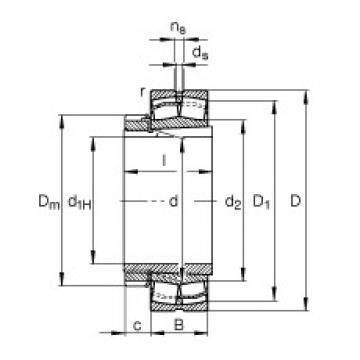 FAG Pendelrollenlager - 22222-E1-XL-K + H322