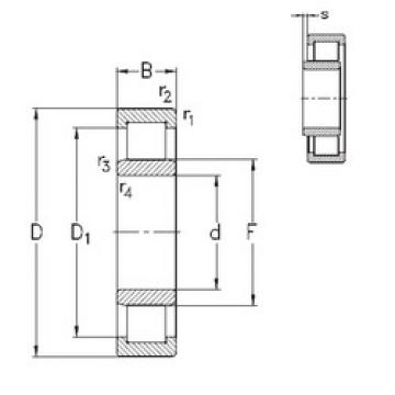 المحامل NU214-E-M6 NKE