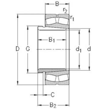 المحامل 24164-K30-MB-W33+AH24164 NKE