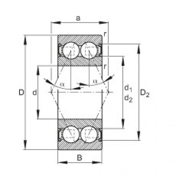 FAG الزاوي الاتصال الكرات - 3804-B-2RS-TVH #1 image