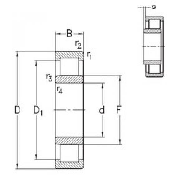 المحامل NU214-E-M6 NKE #1 image